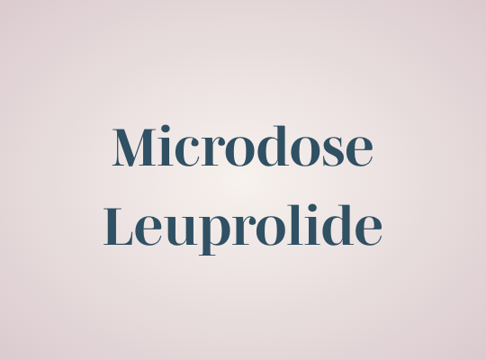 Microdose Leuprolide - Schraft's 2.0